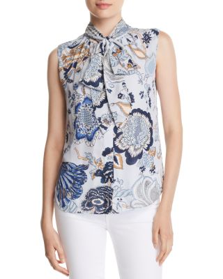 tory burch silk sleeveless top