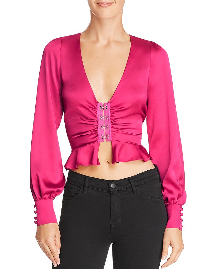 For Love Lemons Isabella Peplum Crop Top 100 Exclusive