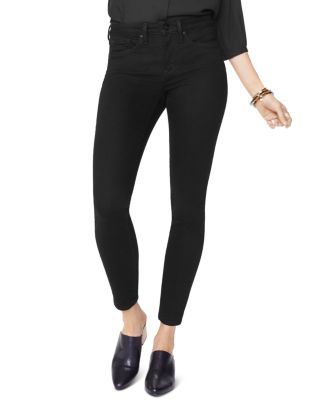 NYDJ Women's AMI Skinny Legging Velvet Jeans, Black Size 14 main image 1