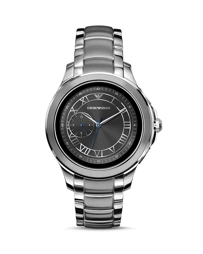 Armani Stainless Steel Touchscreen Smartwatch 43mm Bloomingdale s