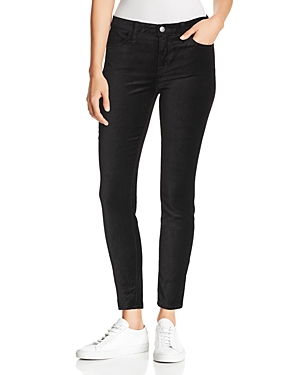 7 For All Mankind Ankle Skinny Velvet Jeans in Black thumbnail
