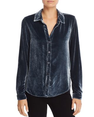 Bella Dahl Velvet Button Down Blouse Bloomingdale s