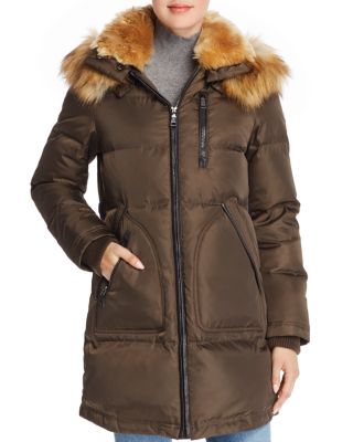 VINCE CAMUTO - Faux Fur Trim Parka