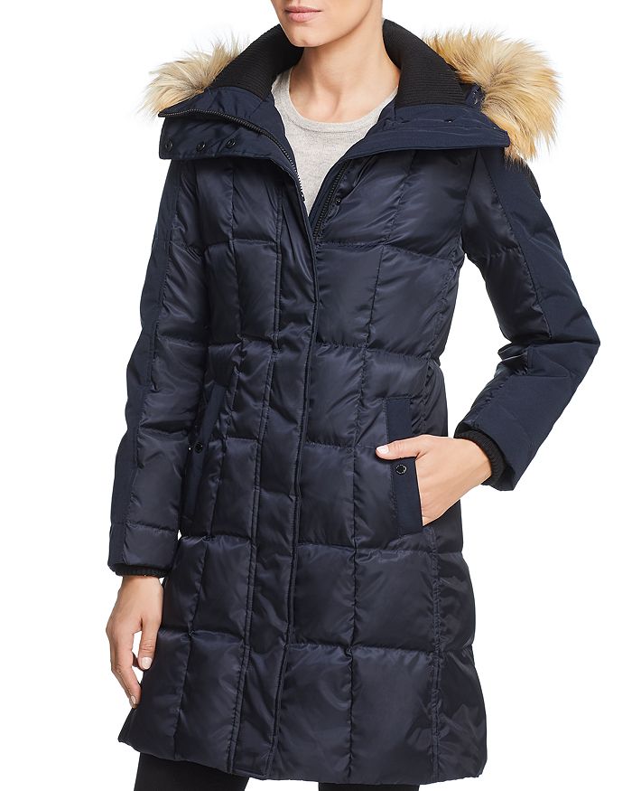 Vince Camuto Faux Fur Trim Puffer Coat, Hooded Faux Fur Coat Vince Camuto