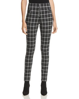 plaid skinny pants