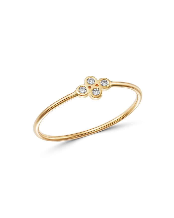 Zoë Chicco 14K Yellow Gold Tiny Quad Diamond Ring | Bloomingdale's