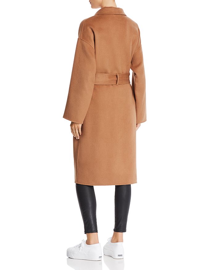 Anine Bing Dylan Belted Double-breasted Coat In Camel | ModeSens