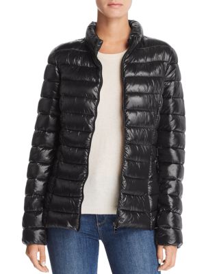 aqua black puffer jacket