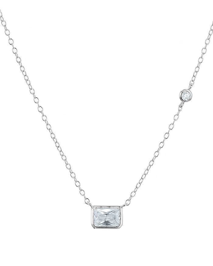 Aqua Radiant Pendant Necklace In 18k Rose Gold Tone-plated Sterling Silver Or Platinum-plated Sterling Si