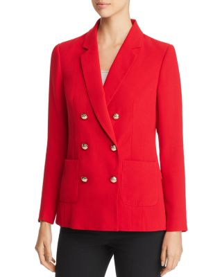 Marled - Double-Breasted Slit-Elbow Blazer