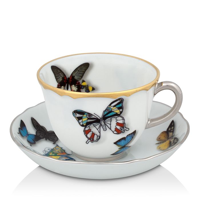 Vista Alegre Butterfly Parade By Christian Lacroix Espresso Cup & Saucer In Misc