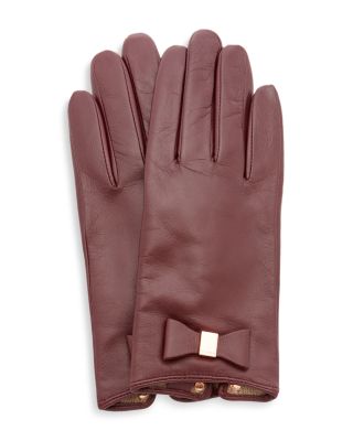 ted baker brown leather gloves