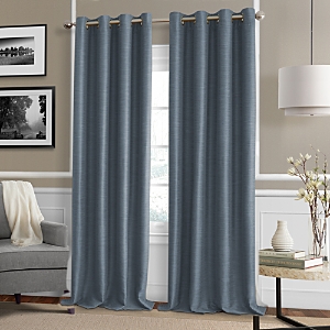 Elrene Home Fashions Brooke Textured Blackout Curtain Panel, 52 X 84 In Navy