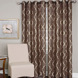 Elrene Home Fashions Medalia Window Panel, 52 X 95 In Mocha