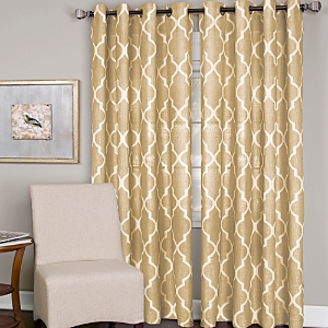 Elrene Home Fashions Medalia Window Panel, 52 X 95 In Toasted Wheat