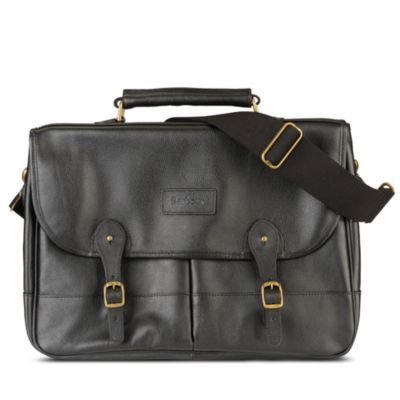 barbour leather briefcase