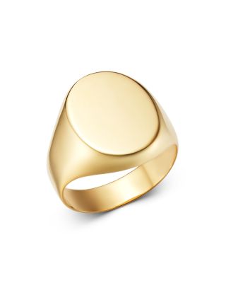 Bloomingdale's 14K Yellow Gold Oval Signet Ring - 100% Exclusive