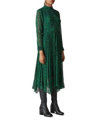 whistles jungle cat midi dress