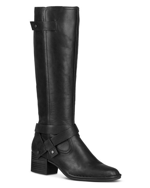 UGG® Women's Bandara Round Toe Leather Mid-Heel Boots | Bloomingdale's