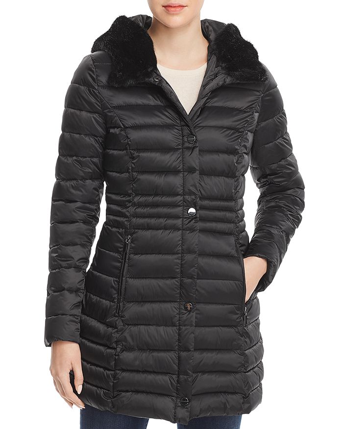 LAUNDRY BY SHELLI SEGAL LAUNDRY BY SHELLI SEGAL MERCURY PUFFER COAT WITH FAUX FUR TRIMMED HOOD,LU425622