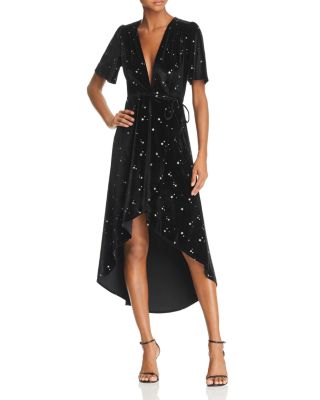 wrap star velvet dress