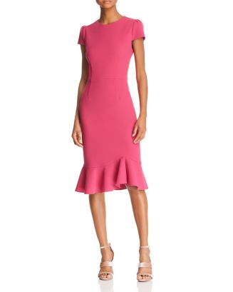 Betsey Johnson Puff-Sleeve Scuba Crepe Dress | Bloomingdale's