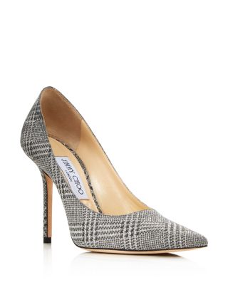 Love 100 Pointed Toe Checkered Pumps 
