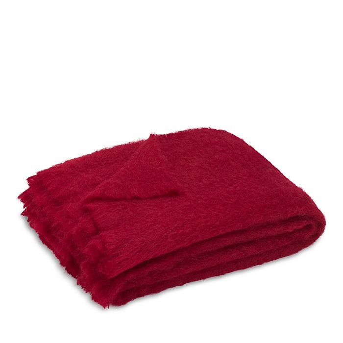 Lands Downunder Landsdown Under Mohair Throw In Cranberry