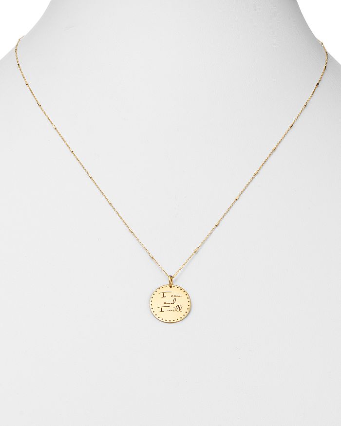 Shop Zoë Chicco 14k Yellow Gold Small Mantra Necklace, 20