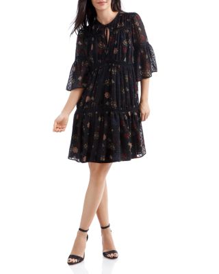 lucky brand printed peasant dress