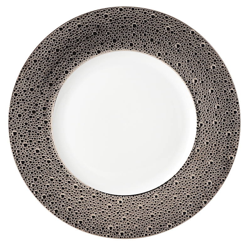 BERNARDAUD ECUME PLATINUM OVERSIZED SERVICE PLATE 0738-20248