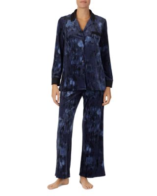 Donna Karan - Velour Notch PJ Set