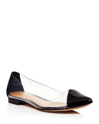schutz clearly pointed toe flat