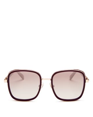 jimmy choo elvas mirrored square sunglasses