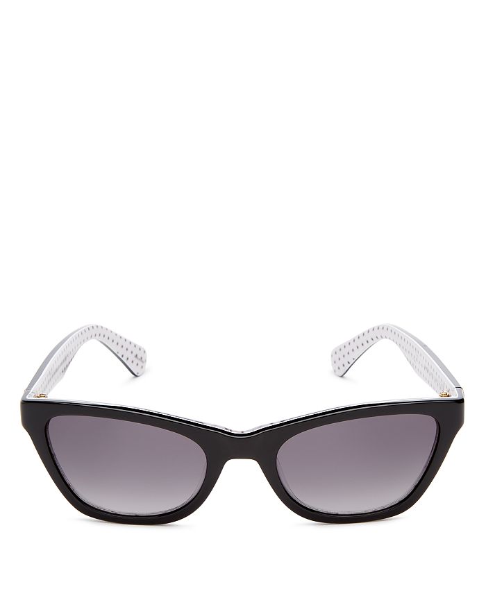 Kate Spade Johnetas Polka-dot Cat-eye Sunglasses In Black/ Blue