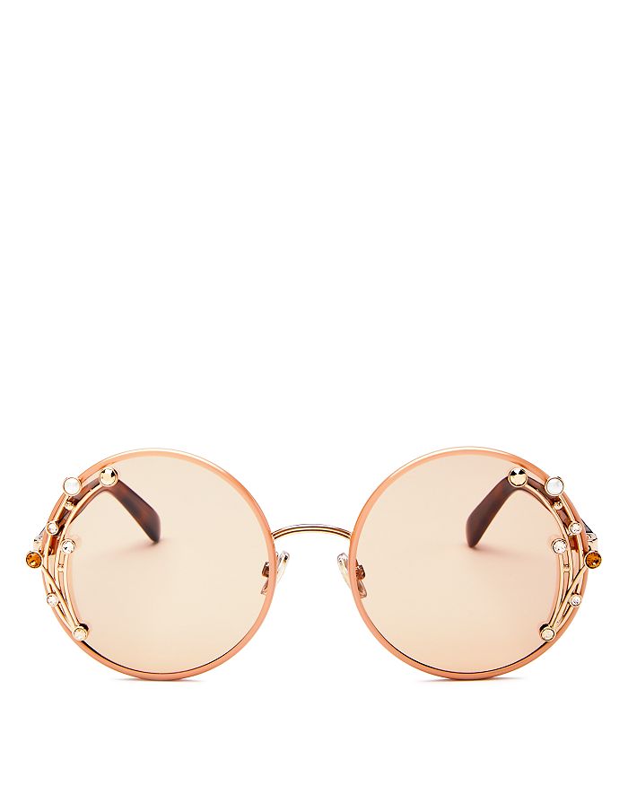 JIMMY CHOO WOMEN'S GEMA EMBELLISHED MIRRORED ROUND SUNGLASSES, 59MM,GEMAS