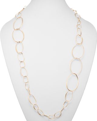 18K Rose Gold Link Necklace, 43"