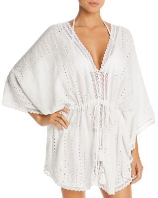 Echo Women's Gauze Caftan Swim Cover Up Swimwear Black Size Regular