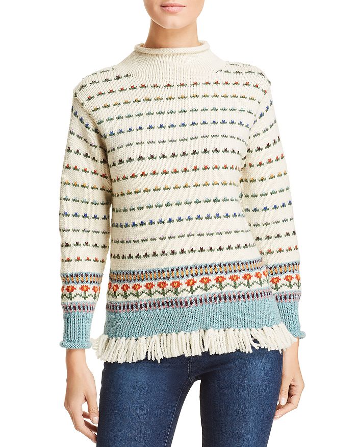 Tory burch discount floral jacquard sweater