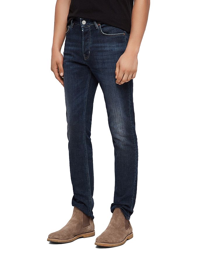 Shop Allsaints Rex Straight Skinny Fit Jeans In Indigo