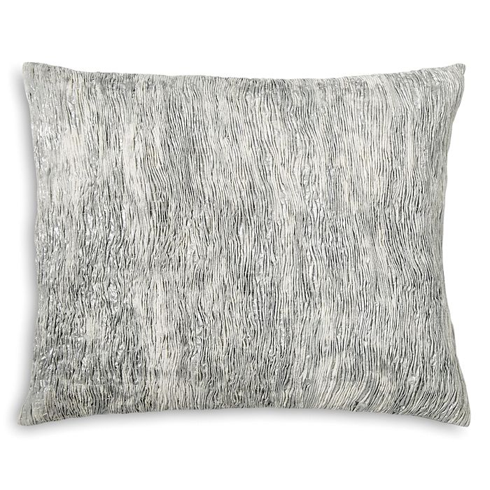 Donna Karan Luna Pleated Tie-dye Decorative Pillow, 16 X 20 In Platinum