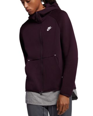burgundy nike tech fleece hoodie