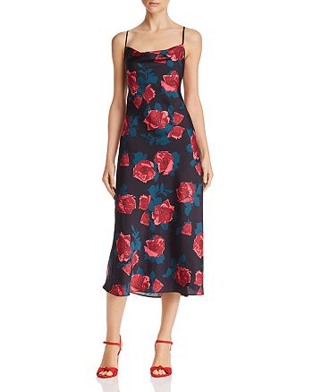 PAIGE Giovanna Floral Satin Dress | Bloomingdale's