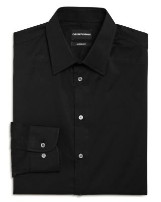 armani black dress shirt