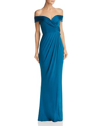 Bariano Off The Shoulder Draped Gown Bloomingdale S