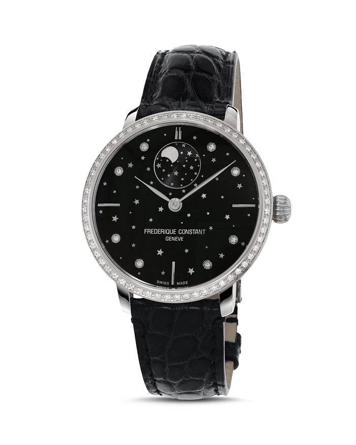 FREDERIQUE CONSTANT SLIMLINE MOONPHASE STARS WATCH, 38.8MM,FC-701BSD3SD6