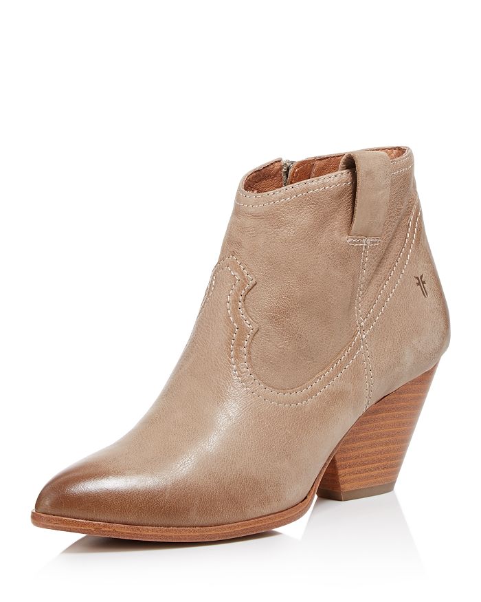 Frye Women's Reina Leather Booties In Ash Leather