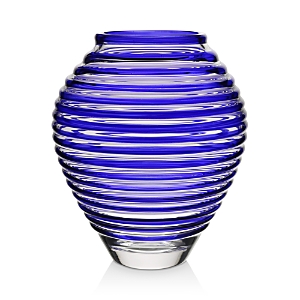 William Yeoward Crystal Circe Vase, 11 In Blue