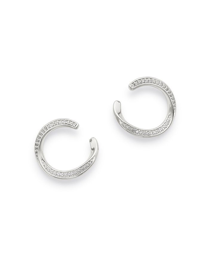 Bloomingdale's Diamond Circle FronttoBack Earrings in 14K White Gold