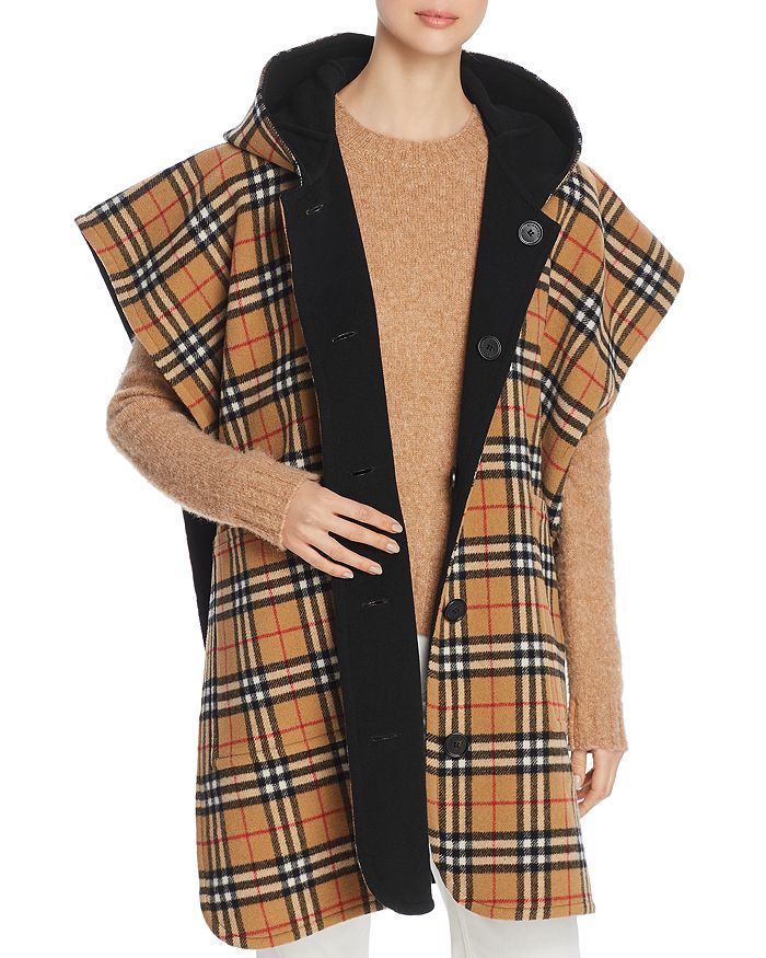 BURBERRY HOPEFIELD REVERSIBLE HOODED CAPE,4078446